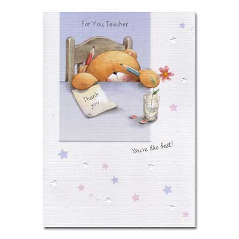Thank You Teacher Forever Friends Card